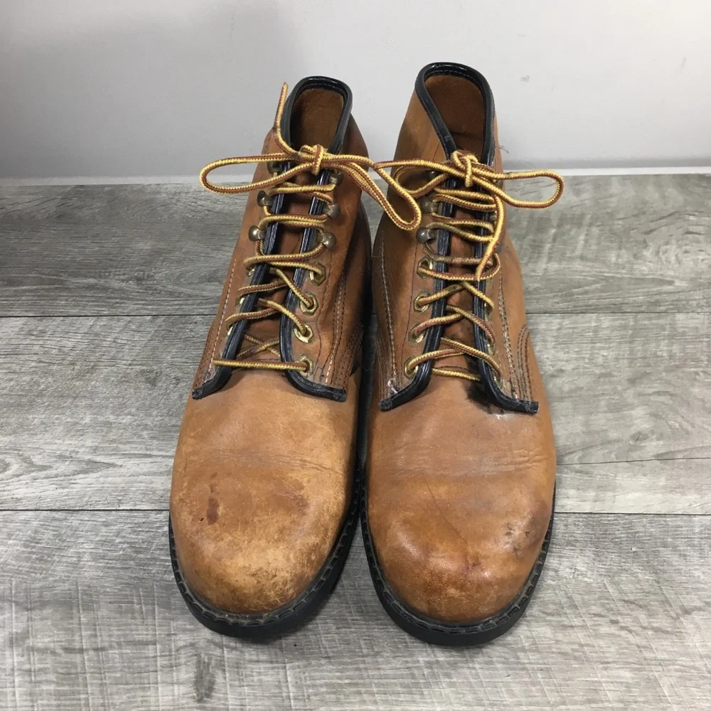 Wolverine Distressed Leather Men’s Combat Soft Toe Work Boots Size 7.5 USA Made
